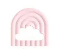 Three Hearts & Co./EMO & CO. – wholesale Teether (not clip-on) – Baby – NEW Rainbow Silicone Teether3