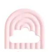 Three Hearts & Co./EMO & CO. - Wholesale Teether (Not Clip-On) - Baby - NEW Rainbow Silicone Teether3