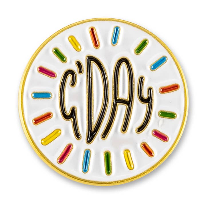 lapel pin- G'day for wholesale by Saltbush Creations