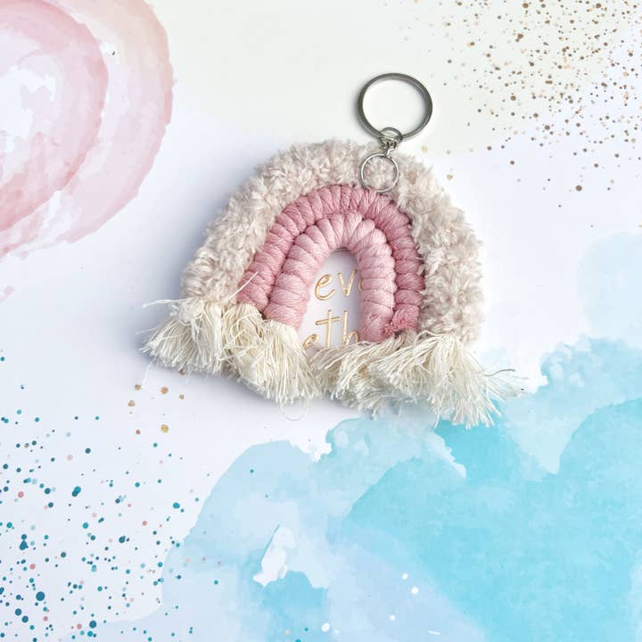 Gypsy Soul - Wholesale Keychain – Women's - Macaron Rainbow Macrame Boho Keychain - Assortment 24 Pcs29