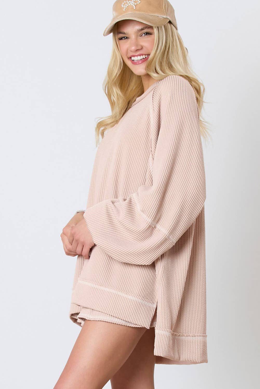 Babs + Birdie - Wholesale Top & Skirt Set - Women's - The Aurora | Corded Top and High Waist Ruffled Skort Set3