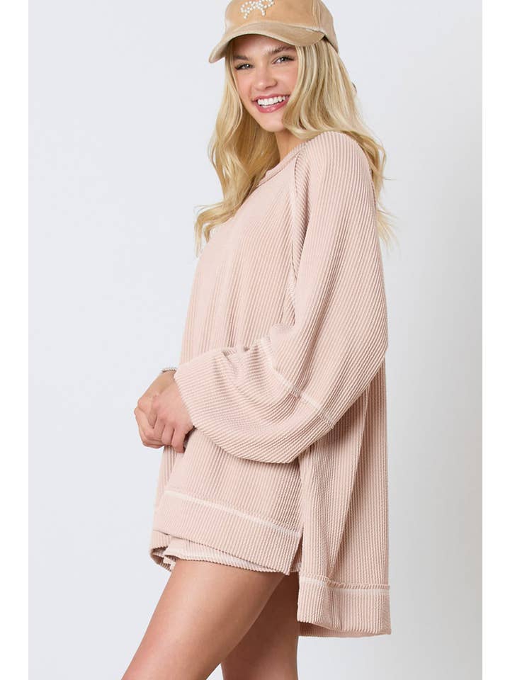 Babs + Birdie - Wholesale Top & Skirt Set - Women's - The Aurora | Corded Top and High Waist Ruffled Skort Set3