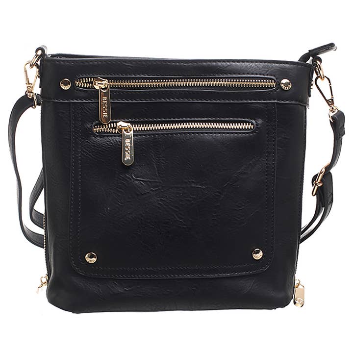 Bessie London - Venta al por mayor Bandolera - Mujer - BANDOLERA CON DOBLE BOLSILLO FRONTAL CON CREMALLERA17