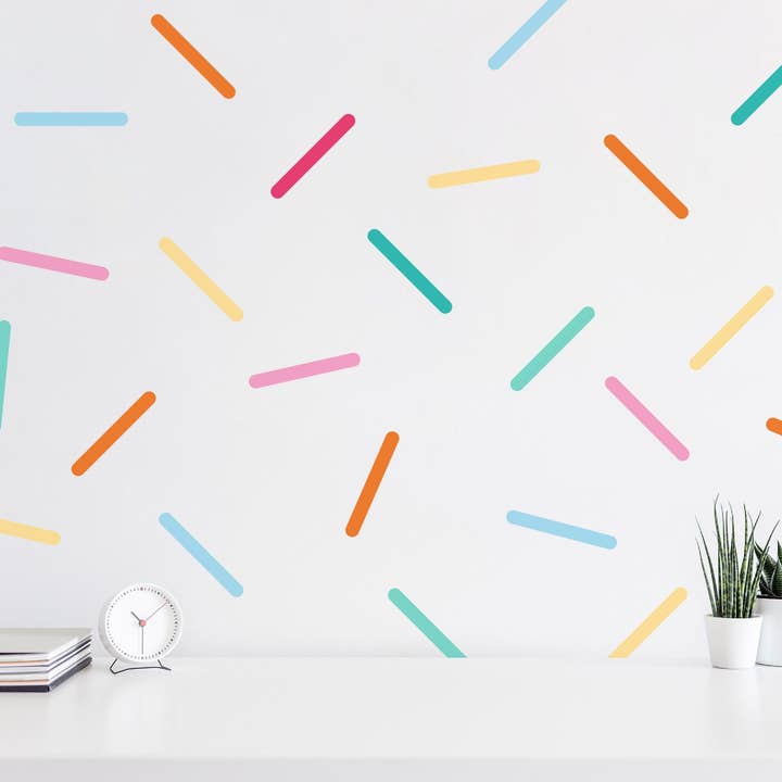 Pack of 70 Sprinkle Wall Stickers, Confetti Wall Stickers, Sprinkle Wall Decals, Rainbow Sprinkles Wall Decor, Confetti Wall Decals Decor for wholesale by Decals Online