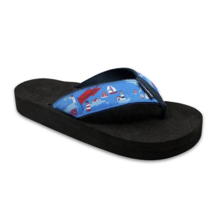 Tidewater Sandals - Wholesale Flip Flops - Women's - Arch Support Cushioned Flip Flops Sandals - Cape Cod Scene