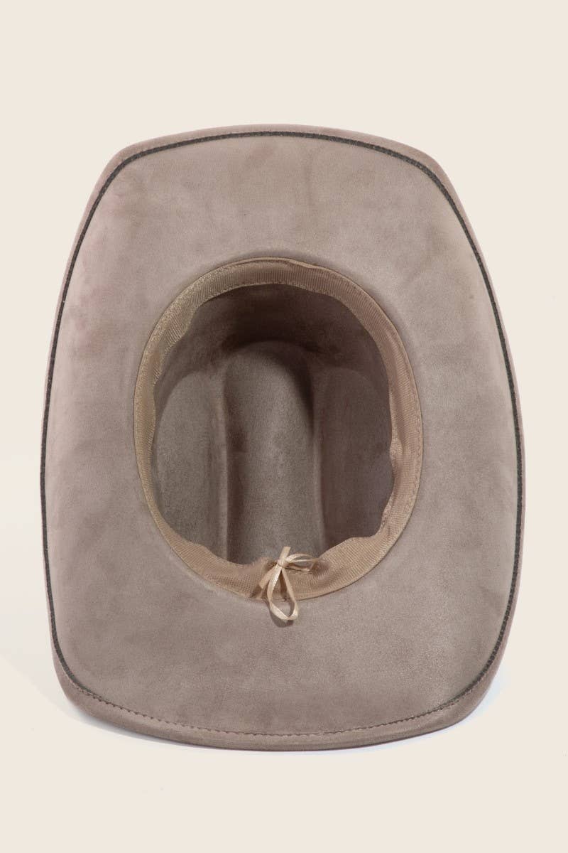 Anarchy Street - Vente Chapeau en feutre - femme - Chapeau de cowboy western avec ceinture concho à clous turquoise3