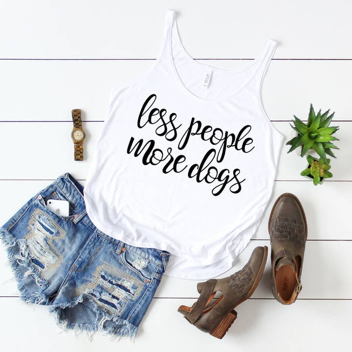 Less People More Dogs Tank 2 for wholesale by FAMS design