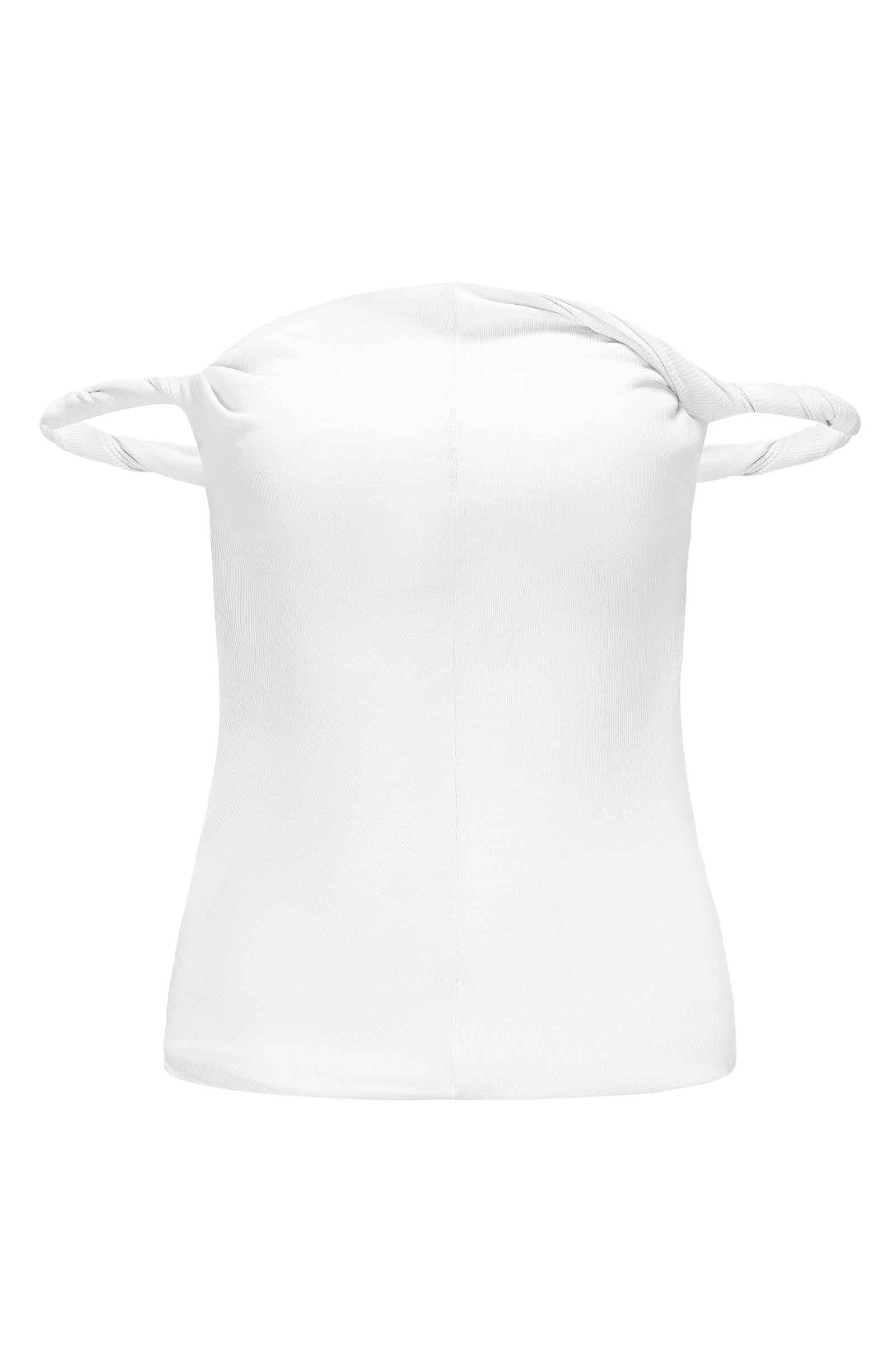 Rebecca Rope Off The Shoulder Top - White for wholesale on Faire3