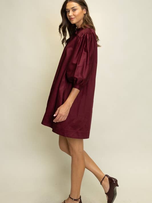 Heyson - Wholesale Dress - Women's - JOD1176 Pintuck Detail A-Line Mini Dress7