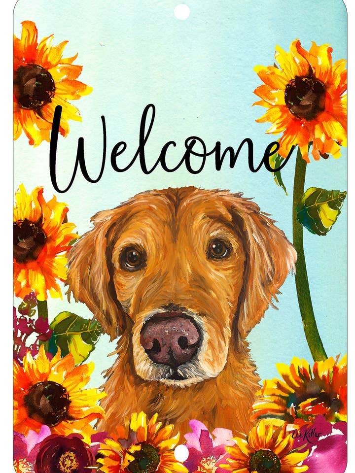 Cartello in alluminio per esterni Golden Retriever Red - HHW per la vendita all'ingrosso da parte di Best of Breed Products