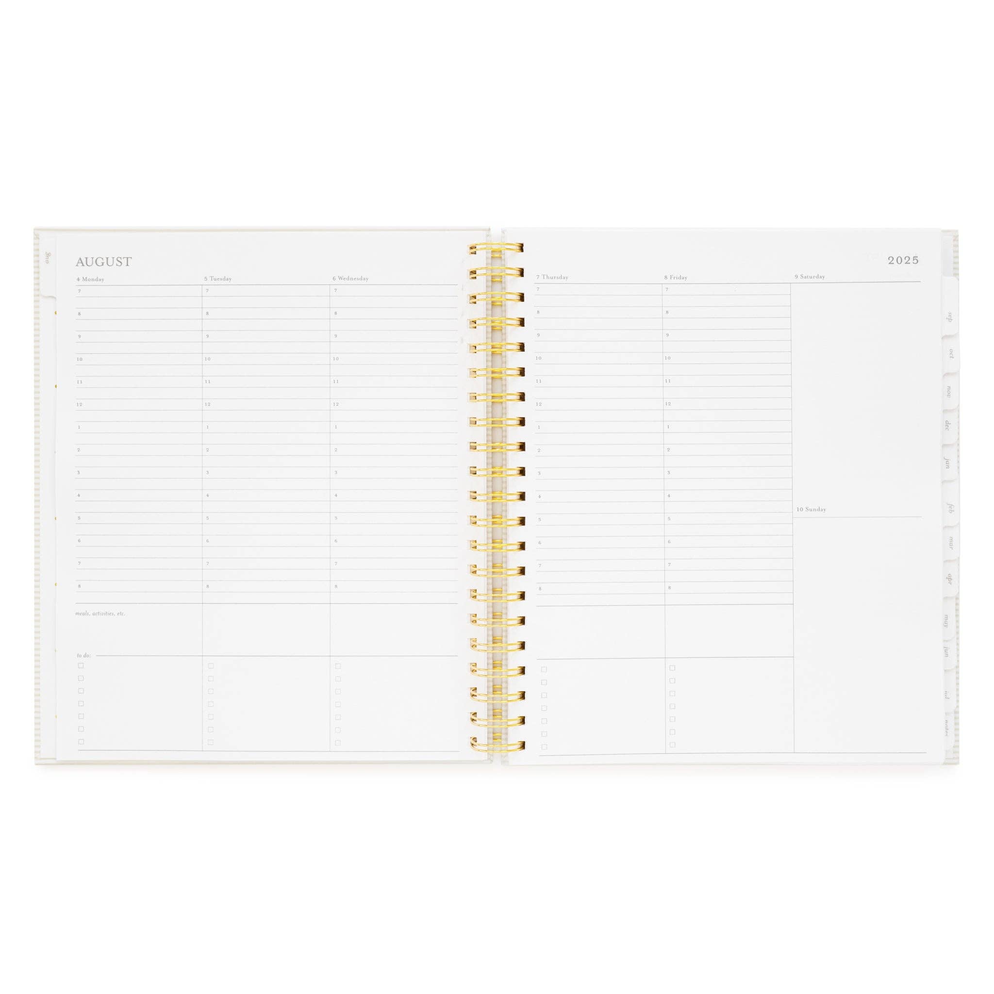 Sugar Paper - Wholesale Planner - 2025-2026 Khaki Stripe Large Weekly Spiral Academic Planner6