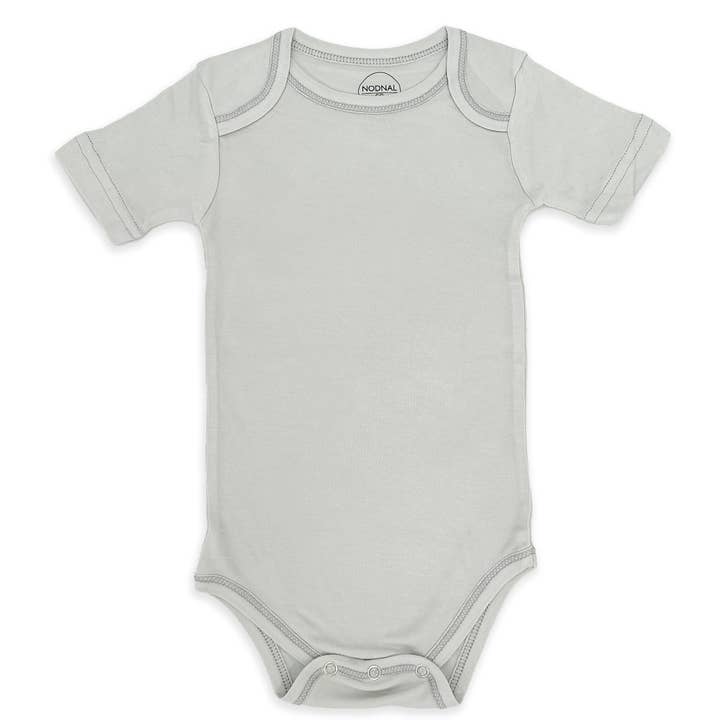 Bamboe Bodysuit in Cementgrijs voor wholesale door NODNAL Co.