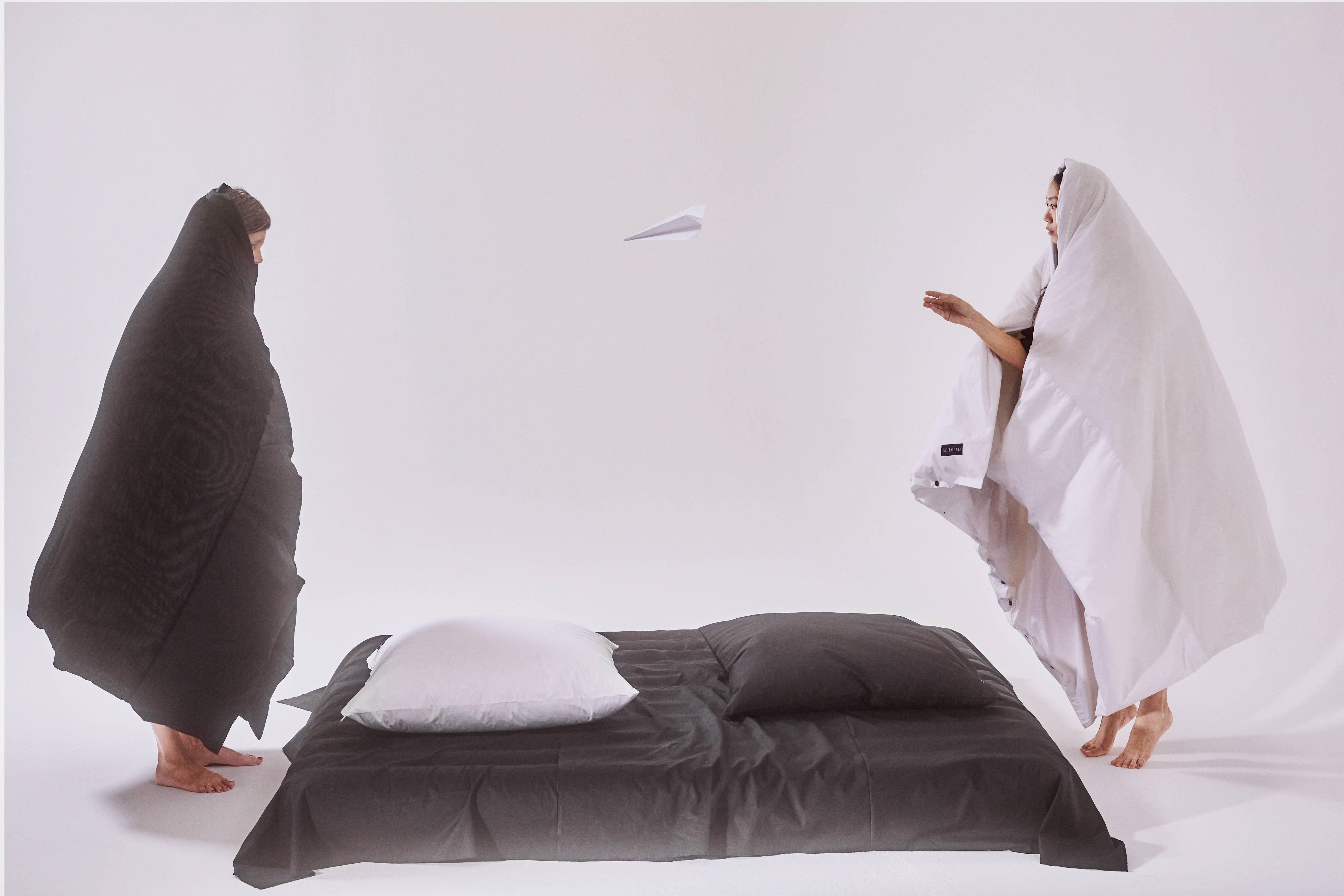 Schmitd - Wholesale Bedding Pillow - Moiré Dream Pillow  - white - 80 x 803