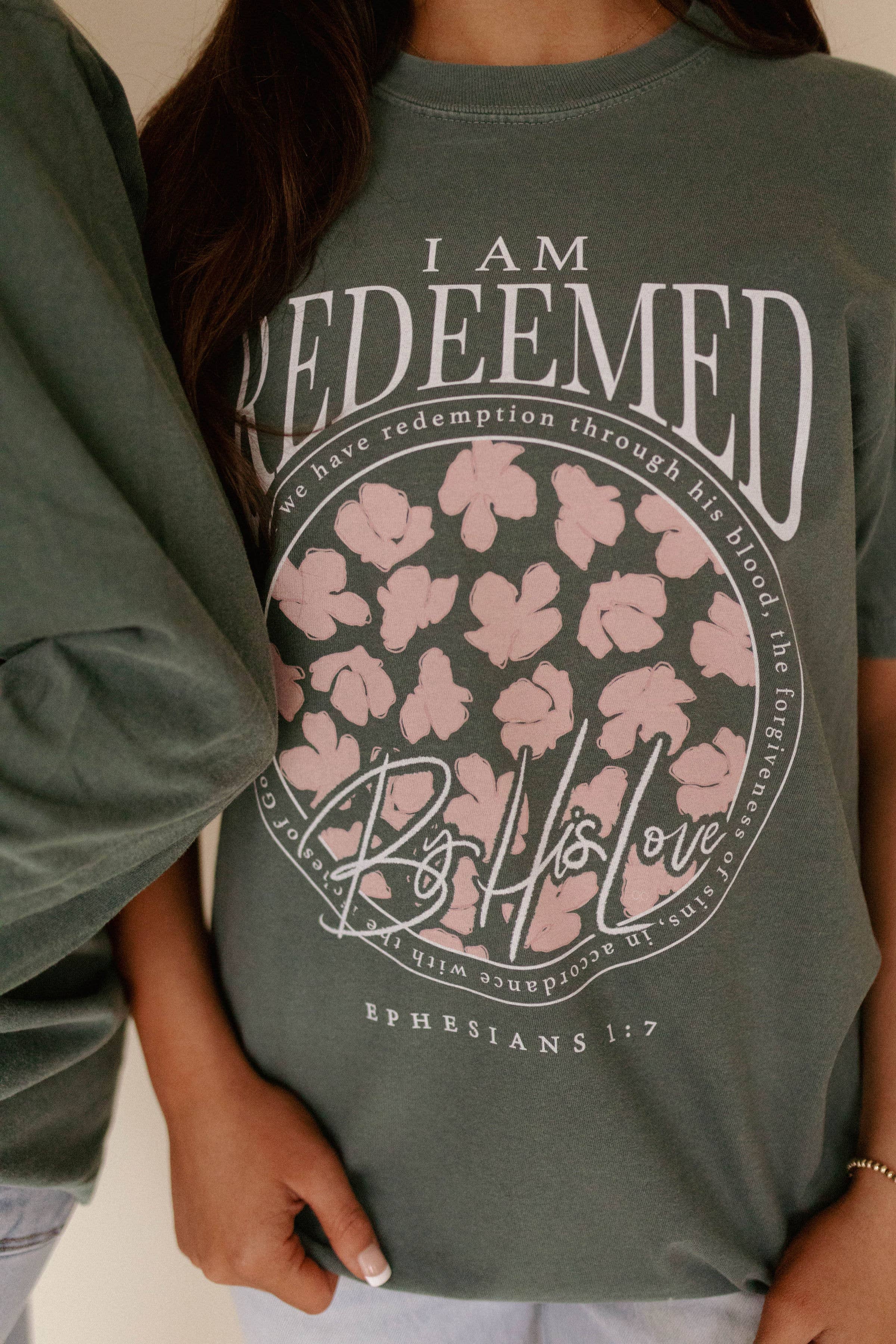 Whitney | Chaudoin Creations - Wholesale Screen Printed T-Shirt - Women's - I am Redeemed - Easter Graphic Tee