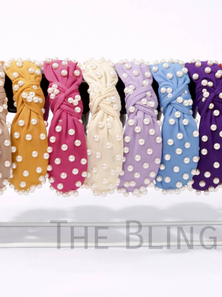 Zuidelijke Parel Knoop Haarband voor wholesale door The Bling Barn