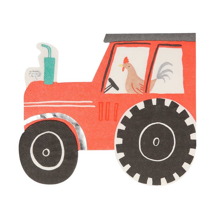 On The Farm Tractor Napkins for wholesale by Meri Meri