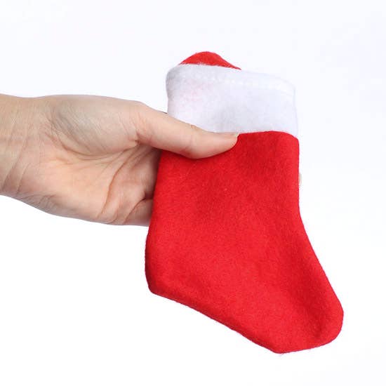 Factory Direct Craft - Wholesale Holiday Stocking - 6-1/2" Small Red Felt Christmas Stockings (Pack of 6)2