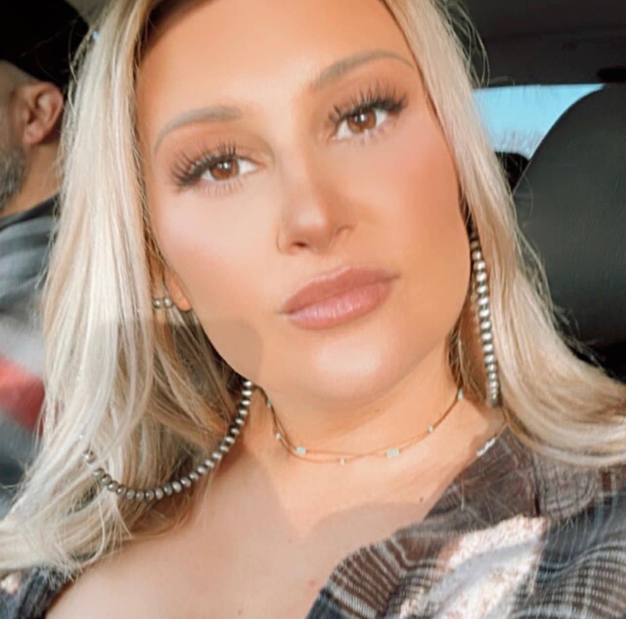 Boho Ranch Shop – wholesale Hoop earrings – 3.5” Jumbo Navajo Pearl Hoops Earrings5