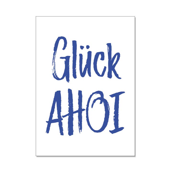 Postcard up, HAPPY AHOY for wholesale by 17;30