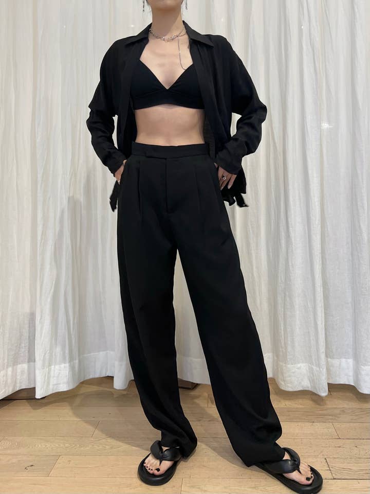 Pantalones Kate Negros para venta al por mayor de Blanc.Noize