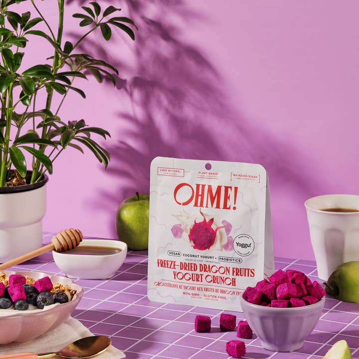 OHME! Foods - Wholesale Dried/Dehydrated Fruit - Freeze-Dried Dragon Fruit Vegan Yogurt Crunch