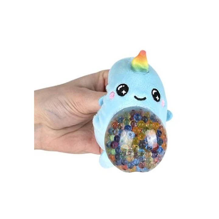 Pagdee Kids Juniors - Wholesale Knuffels - Kinderen en baby - Narwal Squeezy Kralen Knuffel Voor Kinderen In Bulk