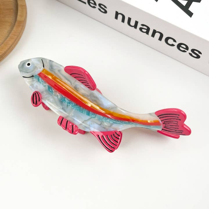 Colorful Fish Hair Clip, Acetate Claw Clip for wholesale by TheDivaSoap