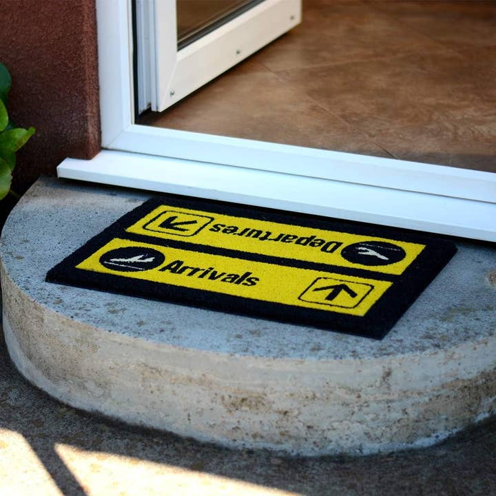 Wholesale Gifts Tomorrow - Wholesale Door Mat - Arrivals And Departures Airport Novelty Doormats Coir2