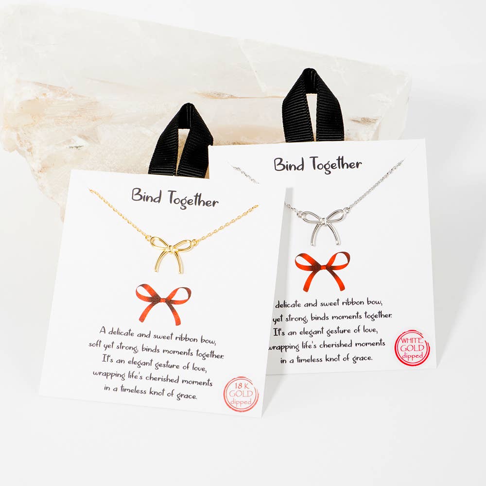 Fashion City - Wholesale Kids Necklace - Kids - Gold Dipped Girls Bow Charm Necklaces4