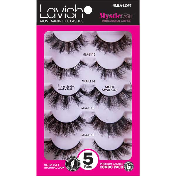 Majestic Wholesale - Wholesale False/Fake Eyelashes - MysticLash Lavish Combo Pack  5 Pairs of Ultra-Soft Lashes11