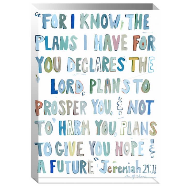 Chelsea McShane Art - Wholesale Decorative Tabletop Object - "Jeremiah" acrylic shelfie