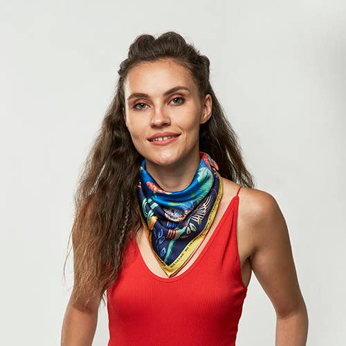 Bandana de lenço impresso especial desenhado à mão animal por atacado de Martius