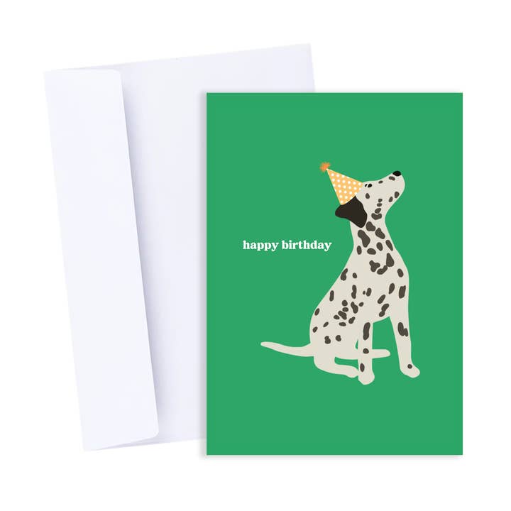Popsy Press - Wholesale Birthday card - Dalmatian Happy Birthday Card - Colourful Dog Themed Card