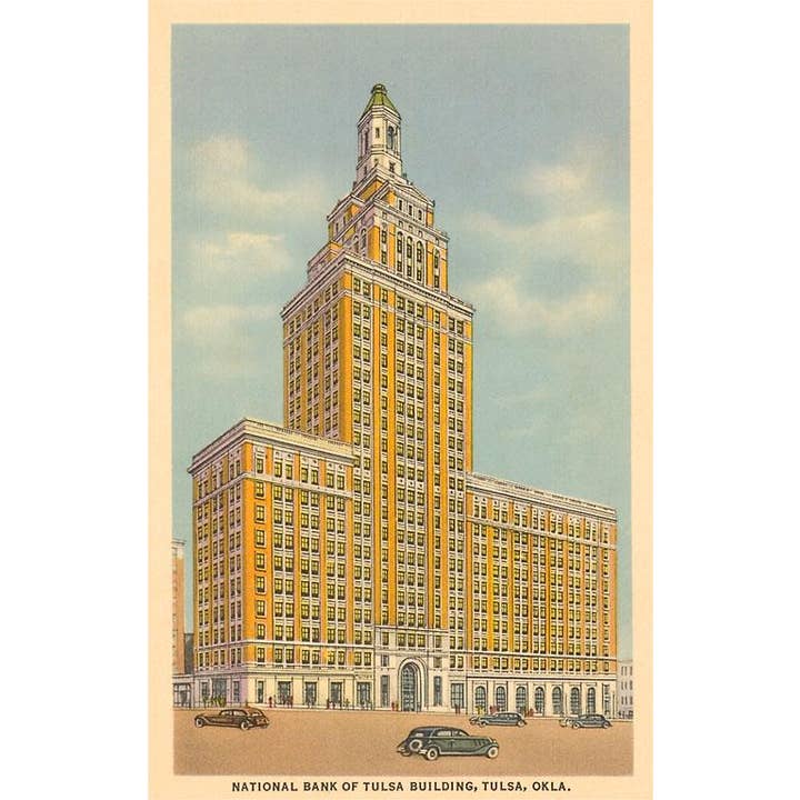 Sticker OK-16 National Bank, Tulsa for wholesale by Found Image Press
