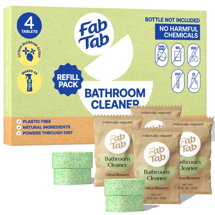 FabTab - Wholesale Multi-Surface Cleaner - Bathroom Cleaner Spray - Refill Packs