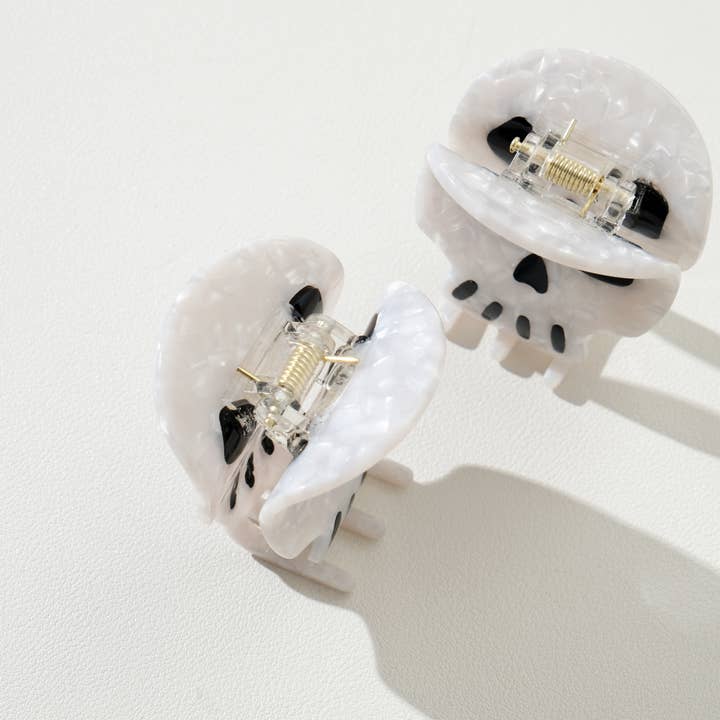 Adorro - Wholesale Hair Clip - Women's - Spooky Skull | Halloween Claw Clip 4