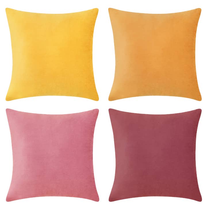 Samara Pillow Covers (4-Pack) - Yellow/Pink for wholesale by Monday Moose
