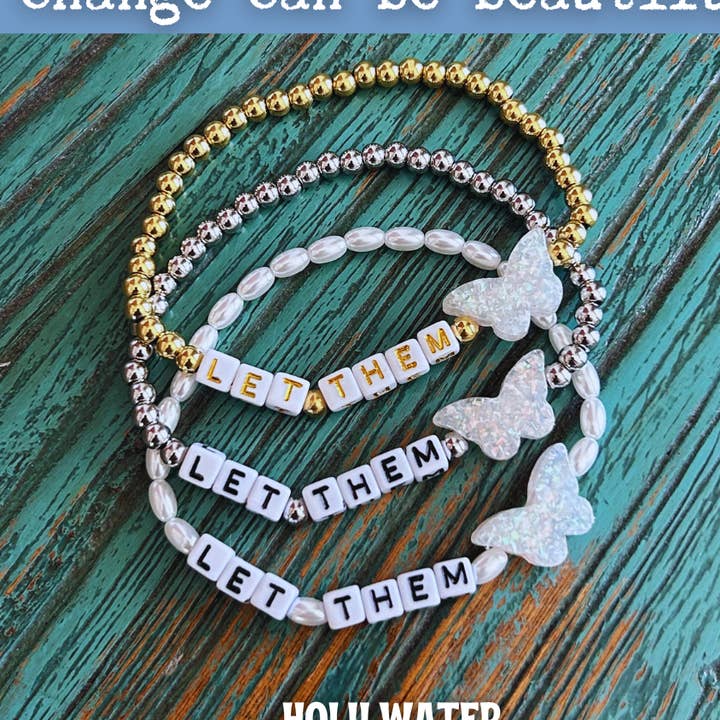 LET THEM HOLY WATER BUTTERFLY BRACELET for wholesale by Holy Water Bracelet