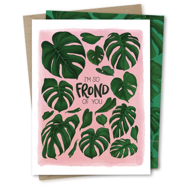 The Noble Paperie - Vendita all'ingrosso Biglietti per San Valentino - Frond Of You | Biglietto d'amore con piante galentine per San Valentino