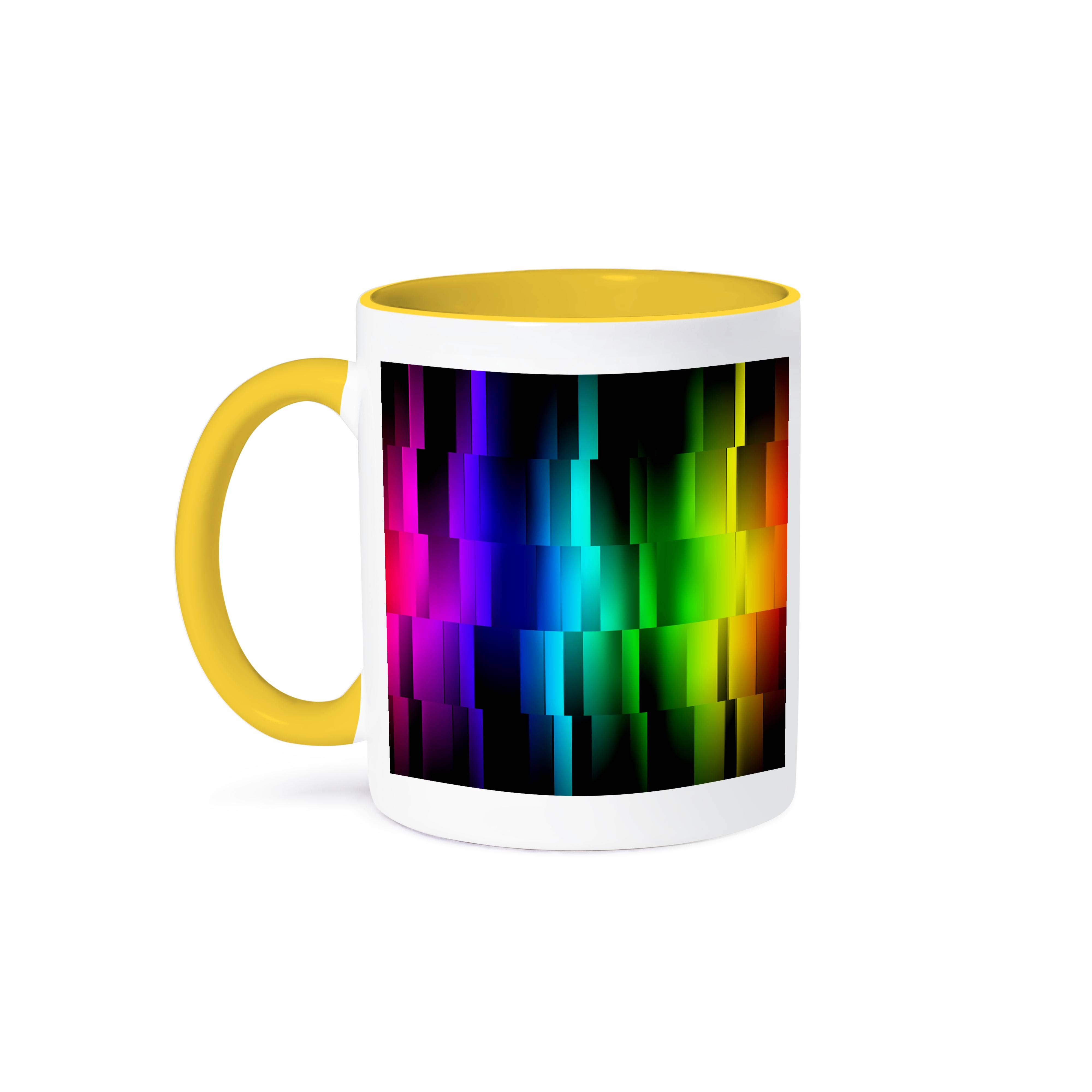 3dRose - Wholesale Coffee Mug - 3dRose, Prism Fractions a spectrum of colors displayed in geometric section, Mug0