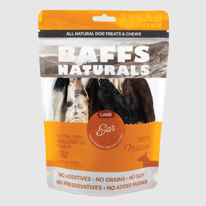 Jojo Modern Pets - Wholesale Pet treats – Dog - All-Natural Premium Lamb Ear Dog Chews (3.5oz Bag) 2