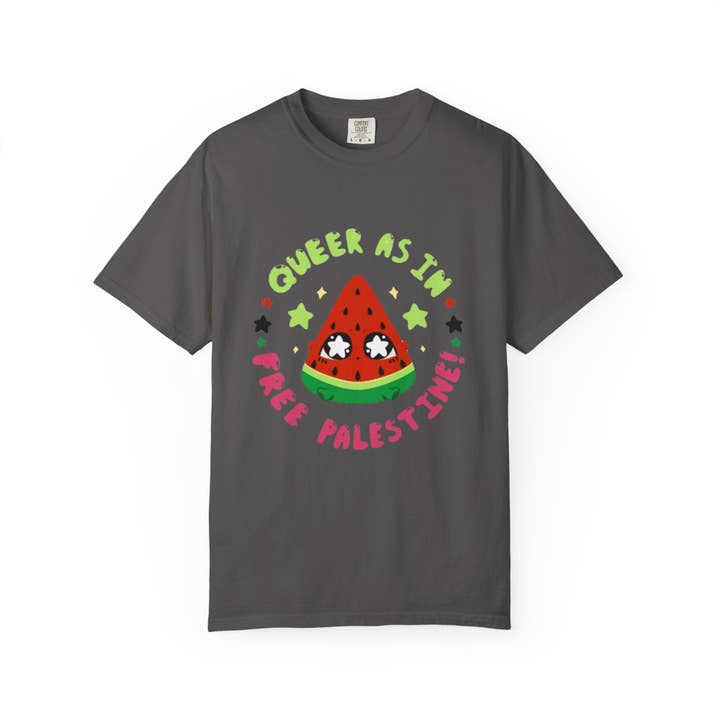 SoftBoysClub - Wholesale Screen Printed T-Shirt - Unisex - Queer as in Free Palestine T-shirt1