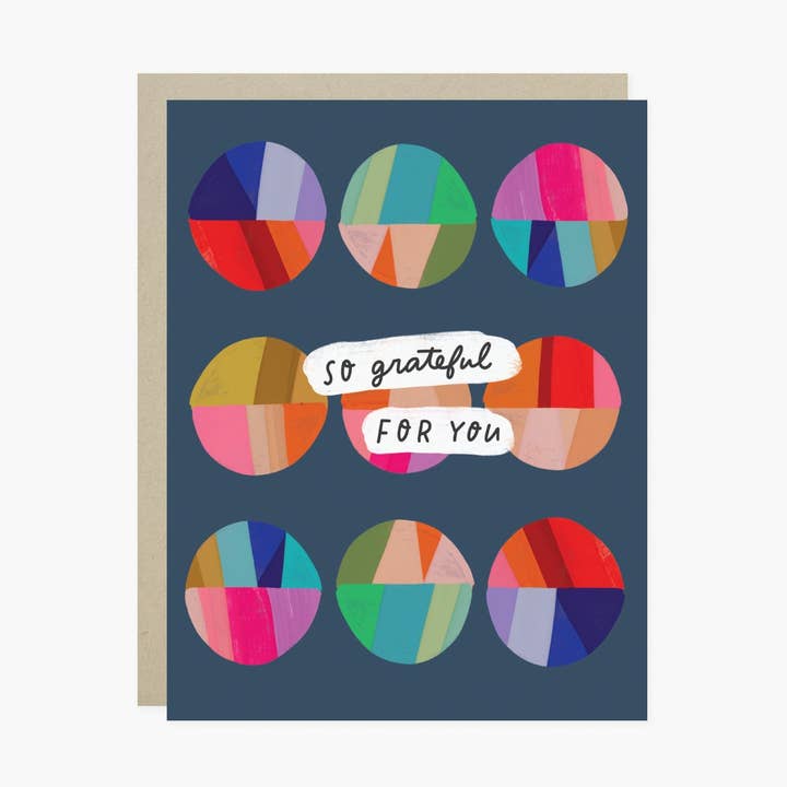 Grateful Patchwork Thank You Card for wholesale by Barone and Co.