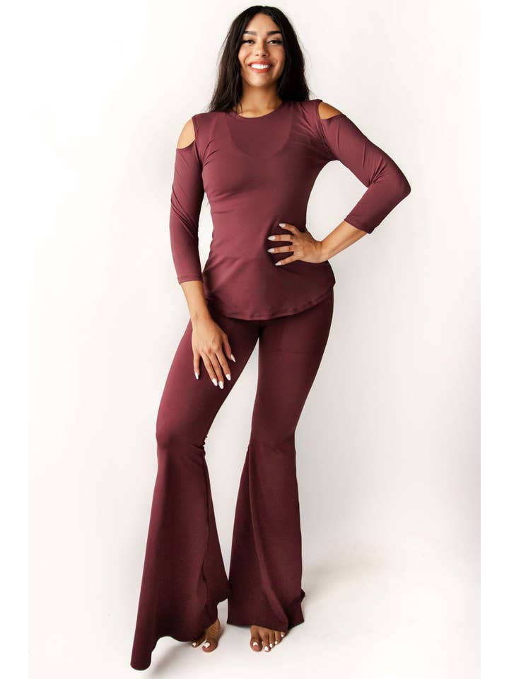 Yoga Democracy - Wholesale Pants - Women's - Bell Bottoms 2.0 in Maroon