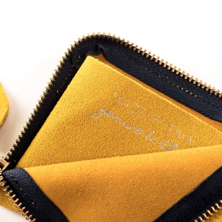 Frankinelli - Wholesale Wallet - Women's - Mustard Suede Wallet