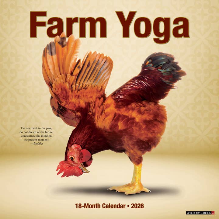 Calendario da parete Yoga in fattoria 2026 per la vendita all'ingrosso da parte di Willow Creek Press & Gifts