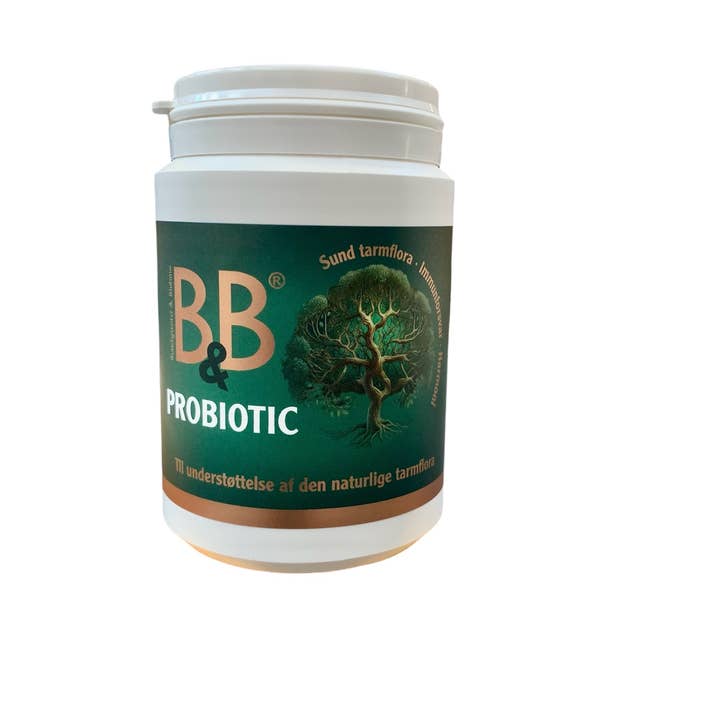 Probiotici B&B Probiotics 100 g. per la vendita all'ingrosso da parte di B&B Økologisk Hundeshampoo