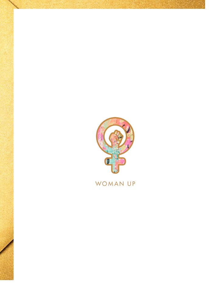 WOMAN UP - Greeting Card for wholesale by Redefining She