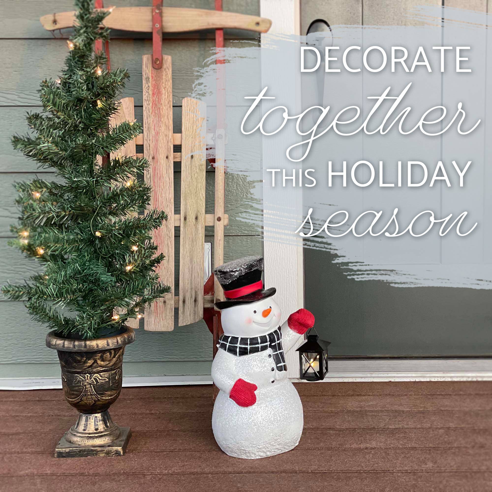 EAST AVENUE - Vendita all'ingrosso Ornamenti/decorazioni per esterni - Figura di benvenuto in resina LED Pupazzo di Neve con Cappello a Cilindro da 17 pollici5