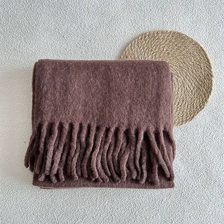 ACCITY - Wholesale Scarf - Women's - Red Wool Blend Scarf for Winter – Soft & Warm_CWASC22829